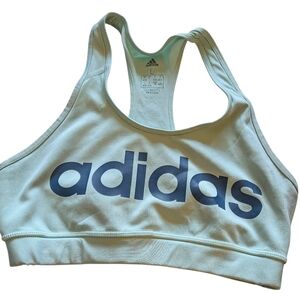 Adidas Spellout Light Blue Sports Bra Large